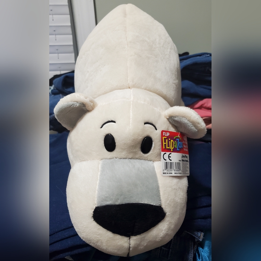 NWT Large Flipazoo Polar Bear and Husky Plush Toy